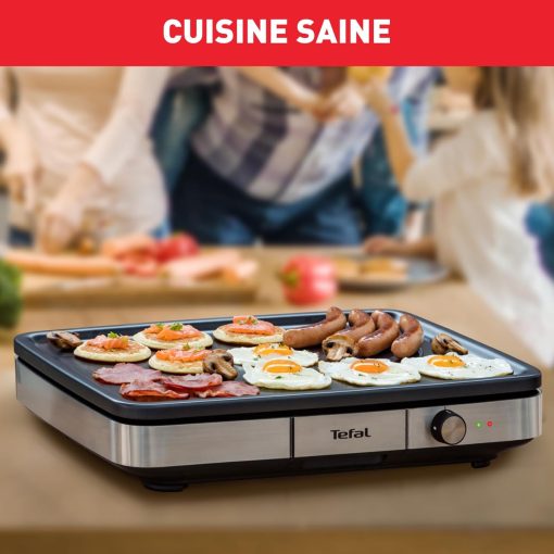 Tefal Plancha Electrique Maxi Plancha XXL 10/12 Personnes Plancha Intérieur Et Extérieur Inox CB690D12 - Image 6