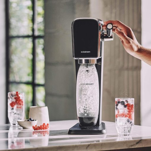 SodaStream ART Sparkling Water and Soda Machine | Pack of 1 Bottle 1 L + 1 Bottle 0.5 L Dishwasher Safe + 1 60L Gas Refill Clip On | Black [Amazon Exclusive] - Image 17
