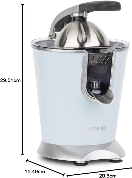 H.Koenig AGR80 160W Professional Electric Citrus Juicer Stainless Steel Lever and Filter Drip Free BPA Free Dishwasher Safe Parts - Image 25