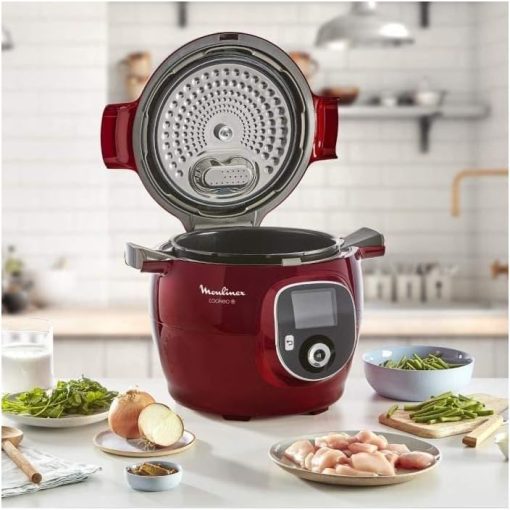 Moulinex Cookéo Smart Multicooker with 180 Pre-Programmed Recipes for up to 6 People 6 Modes of Quick and Easy Step-by-Step Cooking 1600 W Red, 6 L - Image 5