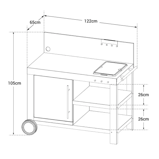 Desserte pour plancha NOVA XL Cook'in Garden - Image 4