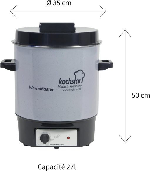 Kochstar K99104035 Stérilisateur Electrique avec Thermostat et Robinet 27 litres, 50 x 46.5 x 37 Cm, Gris - Image 10
