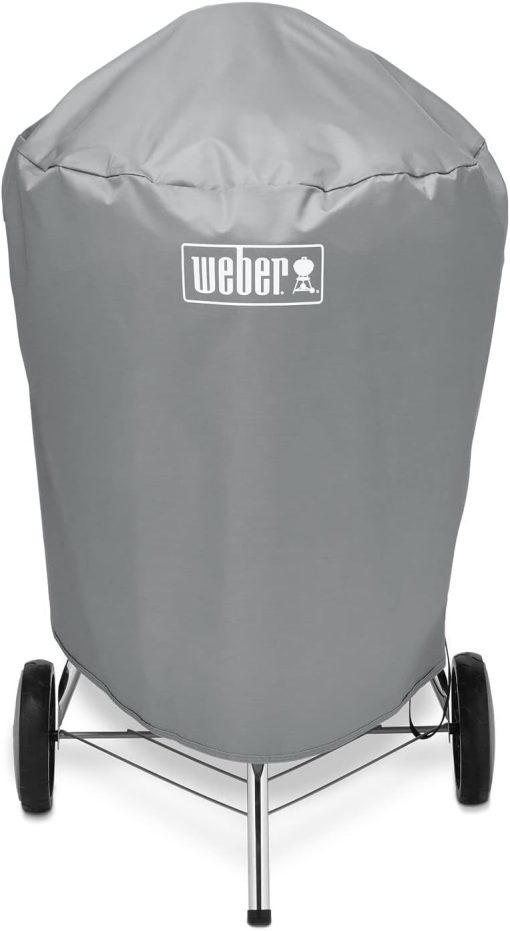 Weber Classic Kettle barbecue au charbon de bois, surface de cuisson ? 57cm, barbecue avec couvercle et cuve en acier emaillé, thermomètre intégré au couvercle, trépied et roues - Noir (1341504) - Image 18