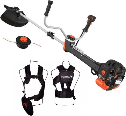 Fuxtec Débroussailleuse Thermique Professionnelle FX-PS152 52 cm3 3CV Système Anti Vibration - 2 en 1 Coupe-Bordure avec Tête de Coupe Double Fil et Lame 3 Dents Modèle Con?u pour Les Pros