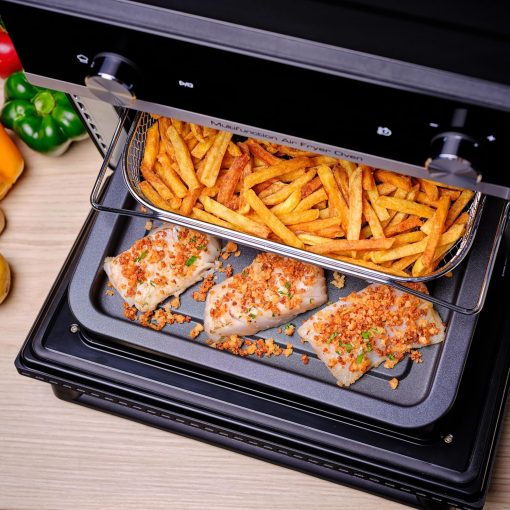 Moulinex Oven, 33 L, Rotating heat, Advanced convection, 6 cooking modes, Thermostat adjustable up to 240°C, Timer 120 min, Reversible grill, Silicone oven mitts, Optimo Black OX464811 - Image 37