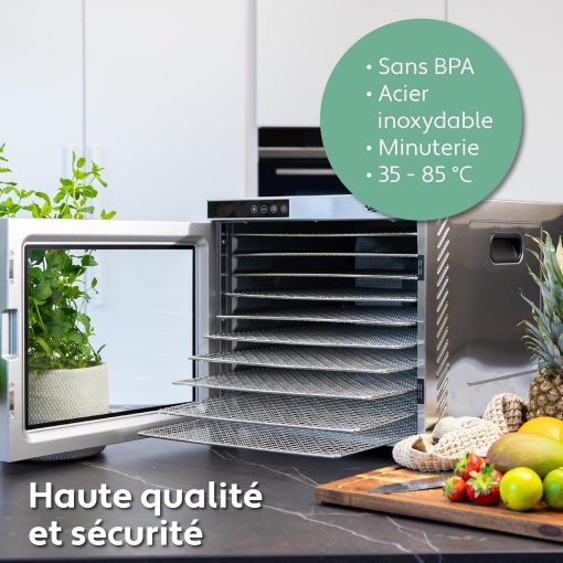Vita5 Nobel Pro6 Food Dehydrator with 6 Stainless Steel Trays - Dehydrator with 24-Hour Timer and Temperature 35-75°C - Dehydrator for Meat, Fruit, Mushrooms - 650W Food Dehydrator - Image 19