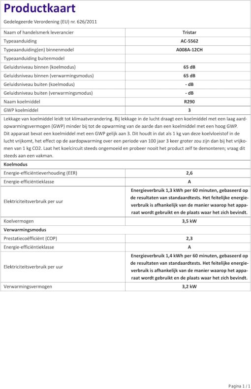 Climatiseur mobile Tristar AC-5560, 10 000 BTU et 2,9kw, fonctions refroidissement, déshumidification, ventilation et chauffage - Image 28