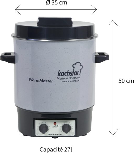 Kochstar K99104035 Stérilisateur Electrique avec Thermostat et Robinet 27 litres, 50 x 46.5 x 37 Cm, Gris - Image 15