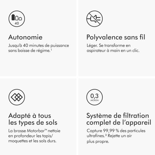 Dyson V8 Advanced? Aspirateur Balai sans Fil – 130 AW, 40 Min d’autonomie, Brosse Motorbar Auto-démêlante, Accessoires combinés, Station Murale, Argent/Nickel - Image 17