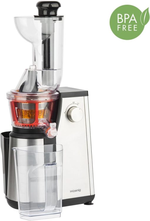 H.Koenig GSX12 Vertical Juice Extractor Stainless Steel Black, Fruit and Vegetable Juice, BPA Free, 82 mm Wide Mouth, Soft Pressure, 1 Litre, 400 W - Image 25
