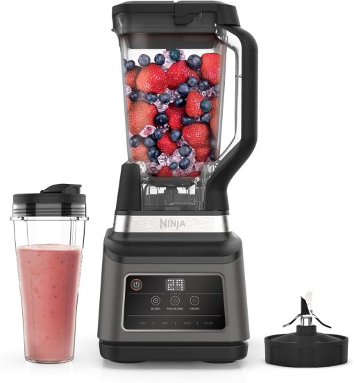 Ninja Robot de cuisine avec 4 programmes automatiques ; hacher, réduire en purée, trancher, mélanger, et 3 vitesses manuelles, bol de 2,1L, 850W, lave-vaisselle, noir BN650EU - Image 4