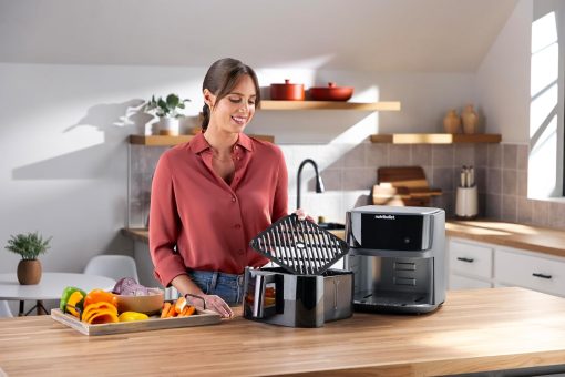 nutribullet Air Fryer Double Tray 8L with 8 Functions, 2300W Oil-Free Air Fryer, Hot Air Fryer with 8 Cooking Modes, and Also Bake, Frying, Grill All Your Food, Black, NBA081B - Image 9