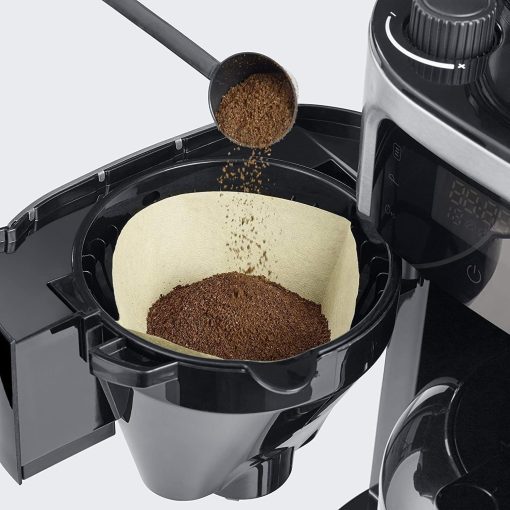 SEVERIN Coffee maker with integrated grinder 1000 W, Programmable coffee machine with timer, Drip coffee maker with 8 cup insulated jug, Black/Stainless steel, KA 4814 - Image 19