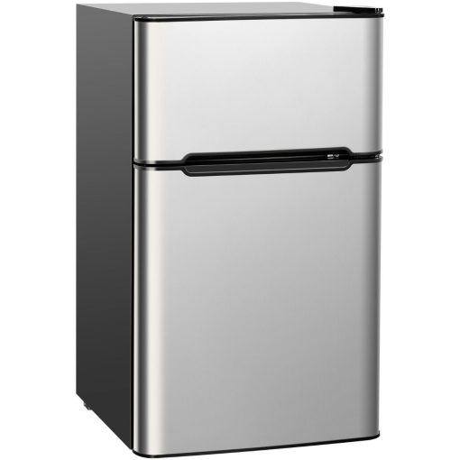 Réfrigérateur Compact Mini-réfrigérateur 90 L Congélateur Séparé avec Design à 2 Portes Fonctionnement Silencieux Blanc/Gris/Noir - Image 10