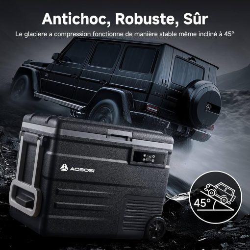 AAOBOSI 45L Glacière à Compresseur, Glaciere électrique -20℃ à 20℃, Frigo Camion APP&Bouton Contr?le, 12/24V DC et 100-240V AC Glaciere Camping Pour Voiture, Camion, Bateau et Prise De Courant - Image 39