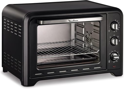 Moulinex Optimo OX484810 Convection Oven, 39 L, 6 Cooking Modes with Thermostat up to 240° and Timer Up to 120 Minutes, Reversible Baking Plate and Grills, Compact Design