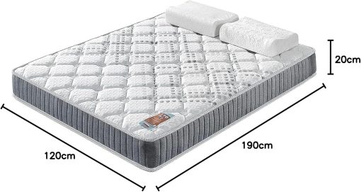 November- Matelas Eliha 120x190cm- Technologie Hybrid: Ressorts ensachés + Mousse HDensité-épaisseur 20cm- Soutien Tonique & indépendance de Couchage- Label SANITIZED(Anti bactérien/acarien) - Image 2