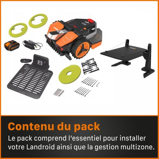 WORX LANDROID Vision WR206E.1, Robot Tondeuse sans Fil périphérique 600 m2 Surf.Max 700 m2, Installation en 30 Min, Caméra 4K + IA Adaptative, évite Tous Les Obstacles, Coupe des Bordures, Multizone - Image 64