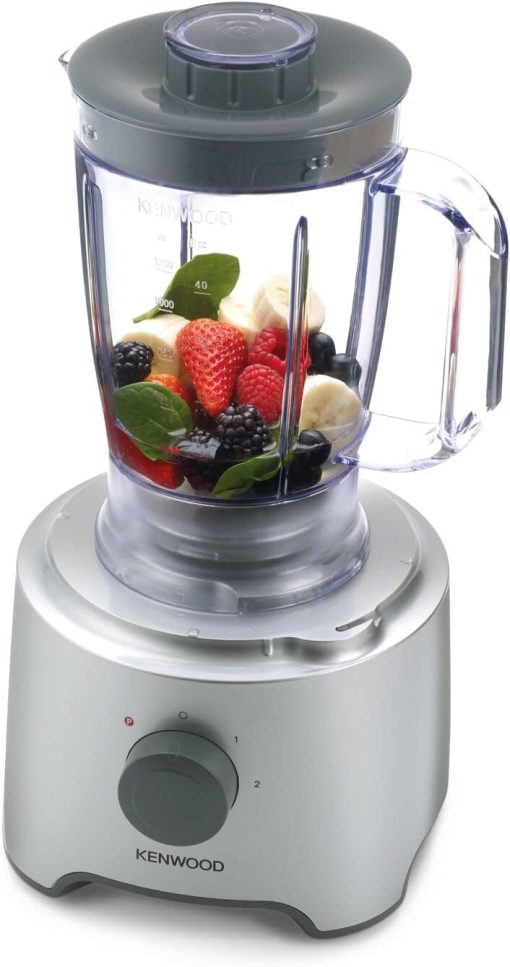 Kenwood Multipro Compact FDP31.170GY Food Chopper Robot with 2 Speeds + Pulse Included, 1.2 L Blender, 2.1 L Bowl, for Chopping, Grating and Kneading, 800 W - Image 7