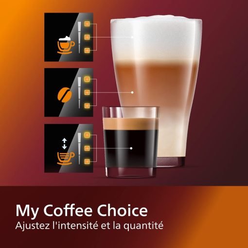 Philips Series 2200 Espresso Machine - Coffee Bean - LatteGo Milk Frother, 3 Coffee Specialties, Intuitive Touch Screen, Glossy Black (EP2231/40) - Image 7