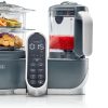 Babymoov Nutribaby(+), Robot Cuiseur Bébé Multifonctions 6 en 1, Cuiseur Vapeur Mixeur, Grande Capacité 2,2L, Petits Pots Bébé Faits Maison, Idéal Diversification Alimentaire, Gris
