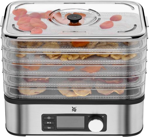 WMF KITCHENminis Dehydrator, 400 W, Stainless Steel, 5 Trays BPA Free, Programmable Dried Fruits, Vegetables, Dehydrated Mushrooms, Cereal Bars, Cromargan 0415250011 - Image 7