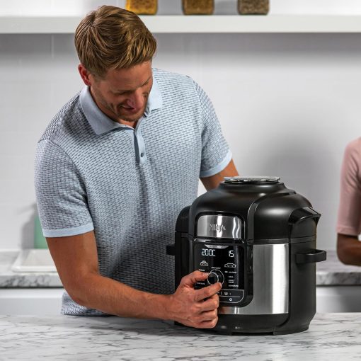 Ninja Foodi MINI 6-en-1 4.7L Multicuiseur, Autocuiseur Multifonction, Friteuse, 6 fonctions de cuisson dont Cuisson lente et Vapeur, 1460W, Gris/Noir OP100EU - Image 12
