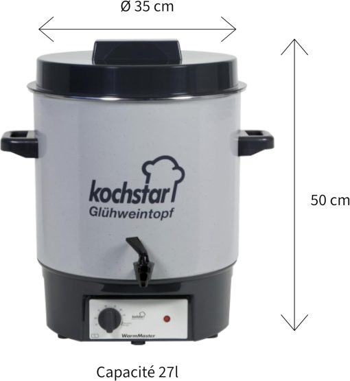 Kochstar K99104035 Stérilisateur Electrique avec Thermostat et Robinet 27 litres, 50 x 46.5 x 37 Cm, Gris - Image 21