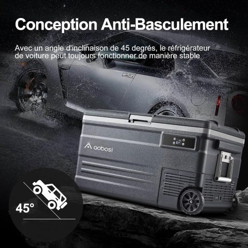 AAOBOSI 45L Glacière à Compresseur, Glaciere électrique -20℃ à 20℃, Frigo Camion APP&Bouton Contr?le, 12/24V DC et 100-240V AC Glaciere Camping Pour Voiture, Camion, Bateau et Prise De Courant - Image 22