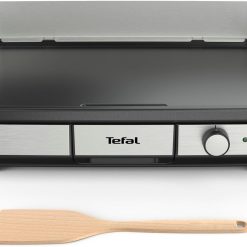 Tefal Plancha Electrique Maxi Plancha XXL 10/12 Personnes Plancha Intérieur Et Extérieur Inox CB690D12