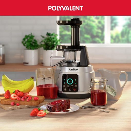 Moulinex Juice & Clean ZU420E10 Fruit and Vegetable Juice Extractor, Vitamin Juice, Press, 150 W, 42 to 83 RPM, Fresh Fruit Juice, Jam, Grout, Sorbet, Automatic Cleaning - Image 20