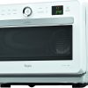 WHIRLPOOL JT469WH - Micro-ondes Jet Chef - 33 L - 6eme SENS Combi Crisp Vapeur - Cavité Inox - Plateau tournant 36 cm - Blanc