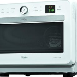 WHIRLPOOL JT469WH - Micro-ondes Jet Chef - 33 L - 6eme SENS Combi Crisp Vapeur - Cavité Inox - Plateau tournant 36 cm - Blanc
