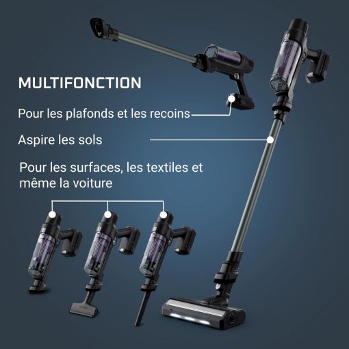 Rowenta X-Pert 7.60 Aspirateur Balai sans fil, Ultra Léger, Puissant 140W, Polyvalent, Autonomie 45min, Efficace tous Types de Sols RH6A33WO, Noir - Image 3