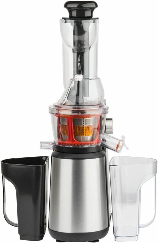 H.Koenig GSX12 Vertical Juice Extractor Stainless Steel Black, Fruit and Vegetable Juice, BPA Free, 82 mm Wide Mouth, Soft Pressure, 1 Litre, 400 W - Image 3
