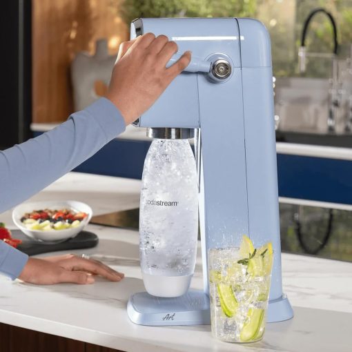SodaStream ART Sparkling Water and Soda Machine | Pack of 1 Bottle 1 L + 1 Bottle 0.5 L Dishwasher Safe + 1 60L Gas Refill Clip On | Black [Amazon Exclusive] - Image 5
