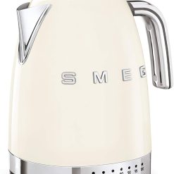 Smeg, KLF04WHEU Variable Temperature Kettle 1.7 L, Multiple Temperatures, Washable Anti-Limescale Filter, Automatic Safety Shutdown, Water Level Indicator, Cable Range, 2400 W, White