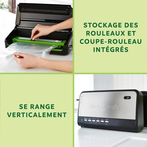 FoodSaver FFS005X Vacuum Sealer with Storage Compartment for Roll and Cutter, Pulse Function for Fragile Food, Includes Matching Accessories and Vacuum Bags - Image 12