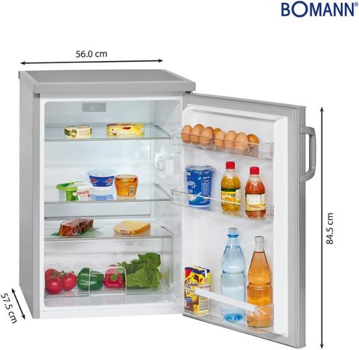 Bomann Réfrigérateur 133L blanc VS2195-1-blanc, Capacité nette : 133 litres, éclairage intérieur à DEL, Contr?le de la température en continu, 3 clayettes en verre - Image 8