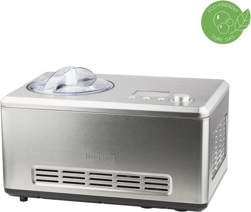 H.Koenig Professional Ice Cream Maker HF320, Electric Ice Maker 2L, 180 W, Refrigerant & Cold Maintenance - Sorbet and Ice Cream - Image 11