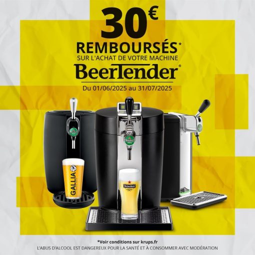 Krups Beertender Machine bière pression, F?ts de 5 L, Marques du groupe Heineken, Témoin lumineux, Température et mousse parfaites, Bière fra?che, Installation facile, Compact noire VB450E10 - Image 3