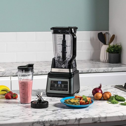 Ninja Robot de cuisine avec 4 programmes automatiques ; hacher, réduire en purée, trancher, mélanger, et 3 vitesses manuelles, bol de 2,1L, 850W, lave-vaisselle, noir BN650EU - Image 14