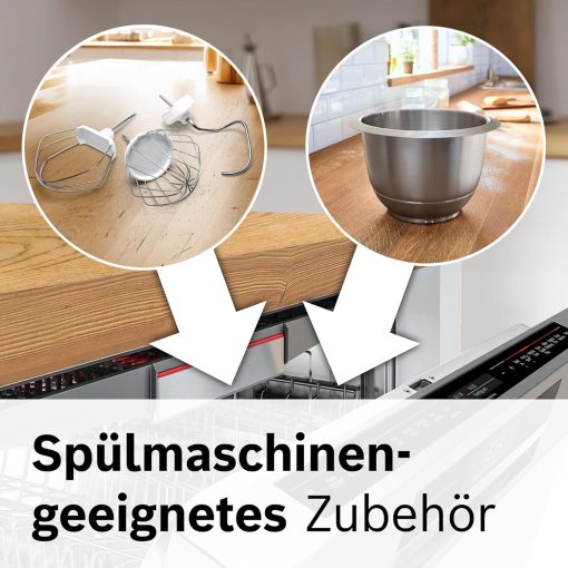 Bosch MUM58720 Kitchen Machine, Stainless Steel, 1000 W, 3.9 Liters, Stainless Steel and Plastic, 7 Speed, Grey/Red - Image 18