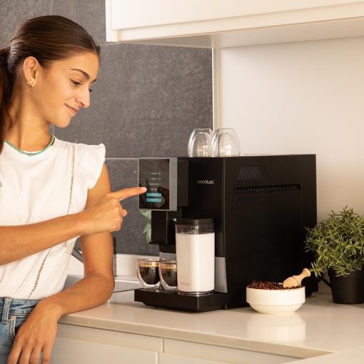 Cecotec Machine à Café Superautomatique Cremmaet Compactccino Black Rose, 19 bars, Réservoir à lait, Système Thermoblock, 5 niveaux de mouture, Réservoir à café 150g - Image 27