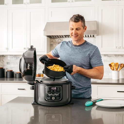 Ninja Foodi MINI 6-en-1 4.7L Multicuiseur, Autocuiseur Multifonction, Friteuse, 6 fonctions de cuisson dont Cuisson lente et Vapeur, 1460W, Gris/Noir OP100EU - Image 18