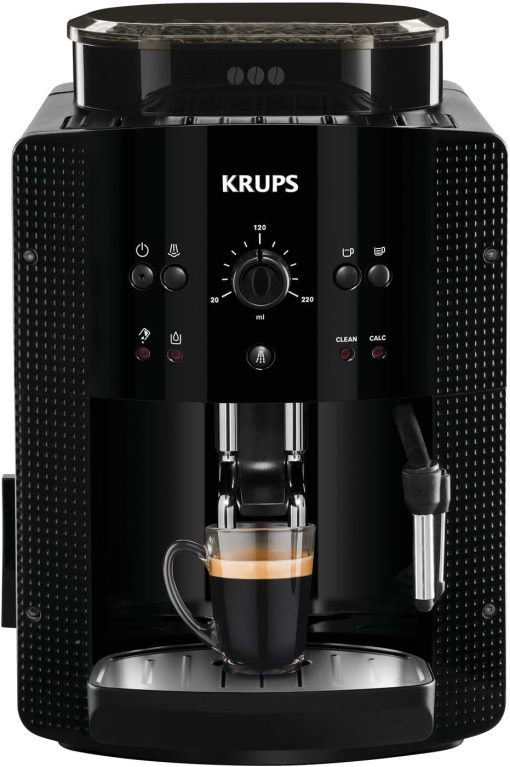 Krups Roma EA81M8 Cafetière expresso superautomatique 1,7 L, 3 niveaux de température, 3 textures de broyage, noir