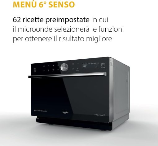 Whirlpool MWSC 9133 SB Supreme Chef Combination Microwave with Grill + Steam, 33 Litres, Technology 6th Sense, Turntable - Image 5