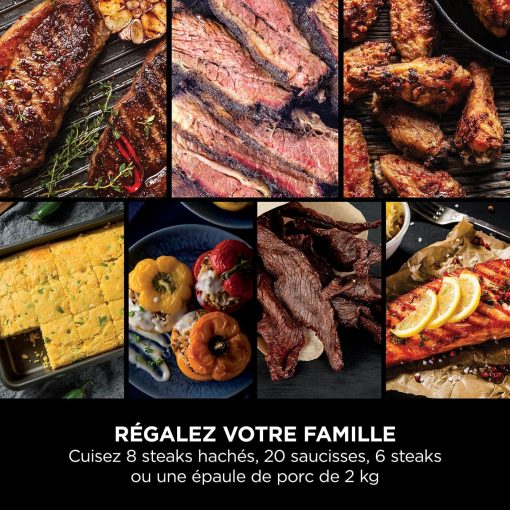 Ninja Woodfire Barbecue électrique et fumoir Pro XL avec thermomètre, barbecue et Air fryer d'extérieur 4-en-1 avec système Smart Cook et granulés Woodfire, portatif, gris/noir, OG850EU - Image 30