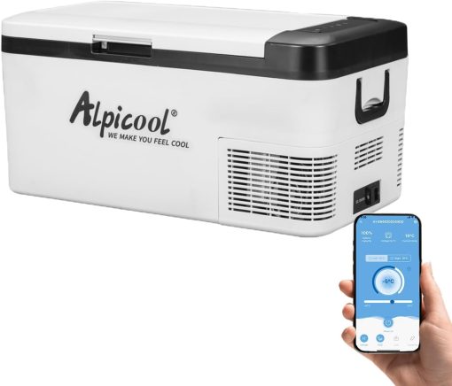 Alpicool LGMP8 8L Glaciere Portable Réfrigérateur Voiture Camping Congélateur 12/24V Mini Frigo pour Maison, Bureau ou Pique-Nique en Plein Air/ -20 à 20℃(Batterie Non Incluse) - Image 2