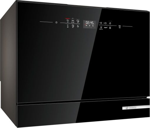 Bosch SKS6ITB00E, Série 6, Lave-vaisselle compact 55cm, Pose-libre, Noir